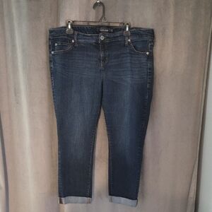 Torrid Size 16 Dark Blue Ankle Jeans